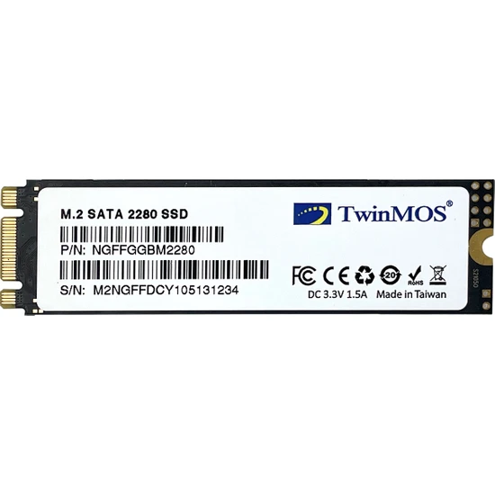 TwinMOS M2 512GB SATA3 SSD (580Mb-550Mb/s) 3DNAND NGFFFGBM2280