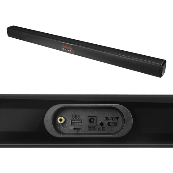 MIKADO MD-SB102 2X10W 12V-1.5A BT+USB+AUX+TF KARTLI EV SİNEMA SOUNDBAR SPEAKER