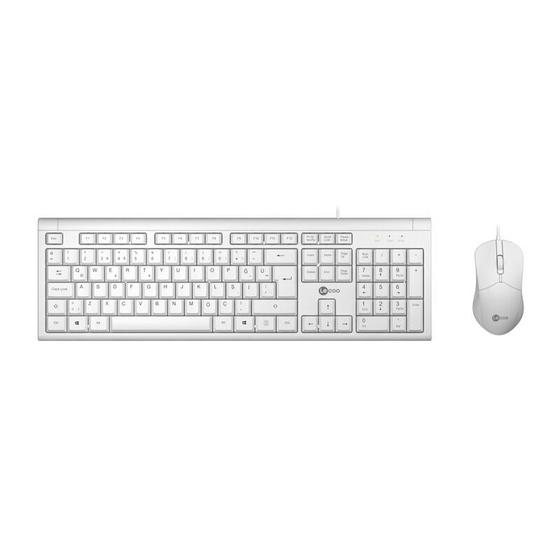 LENOVO LECOO Q Usb Kablolu Beyaz Klavye/Mouse Set CM101