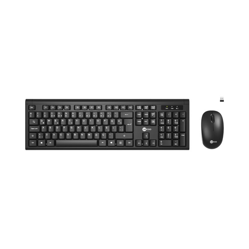 LENOVO LECOO Q Kablosuz Siyah Klavye/Mouse Set KW200