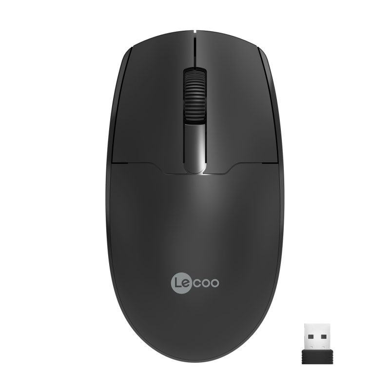 LENOVO LECOO WS204 Kablosuz 1200DPI+3 Tuşlu Siyah Mouse