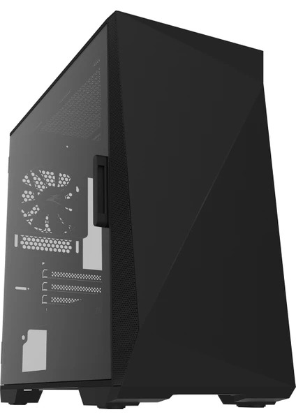 ZALMAN ICEBERG BLACK Z1 Mesh Panel  Tempered Camlı Siyah 3X RGB Fanlı Mid Tower Oyuncu Kasası