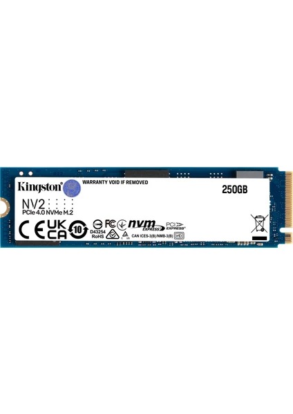 KINGSTON NV2 250GB M.2 NVMe PCIe 3000/1300 Ssd Disk SNV2S/250G