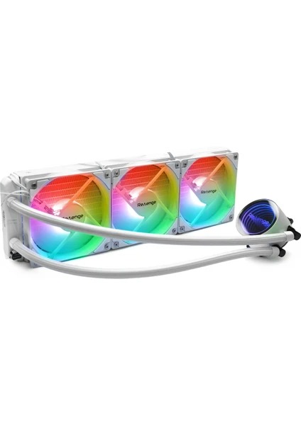 REVENGE NITRO (BEYAZ) COLD 300 (intel 1700/AM5) ALÜMİNYUM ALAŞIMLI 360MM RGB SIVI SOĞUTMALI IŞLEMCI FANI