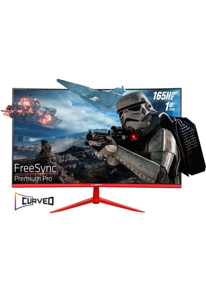 RAMPAGE 27 BLAZE BL27R165C CSOT VA FREESYNC FULL HD 1ms 165HZ HDMI+DP+USB CURVED GAMING MONITOR