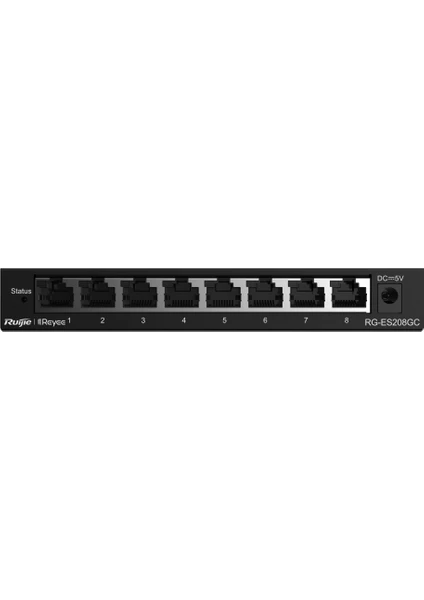 RUIJIE Reyee 8 Port RG-ES208GC 10/100/1000 Yönetilebilir Gigabit Çelik Kasa Switch