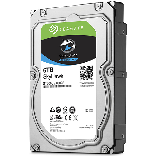 SEAGATE 3.5 SKYHAWK 6TB 7200RPM 256MB SATA3 Gvenlik HDD ST6000VX0023 (7/24)