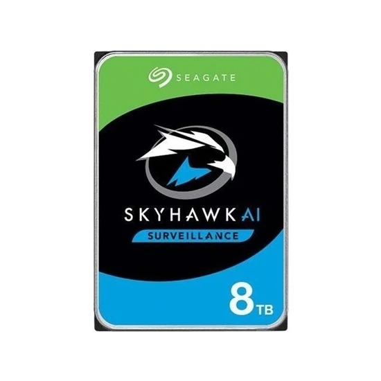 SEAGATE 3.5 SKYHAWK 8TB 7200RPM 256MB SATA3 Gvenlik HDD ST8000VE001 (7/24)