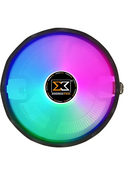 XIGMATEK APACHE PLUS EN42296 1700/115X/775-AMD/AM4/AM5 Bakr / Alminyum 1500RPM RGB LED 120MM lemci Fan