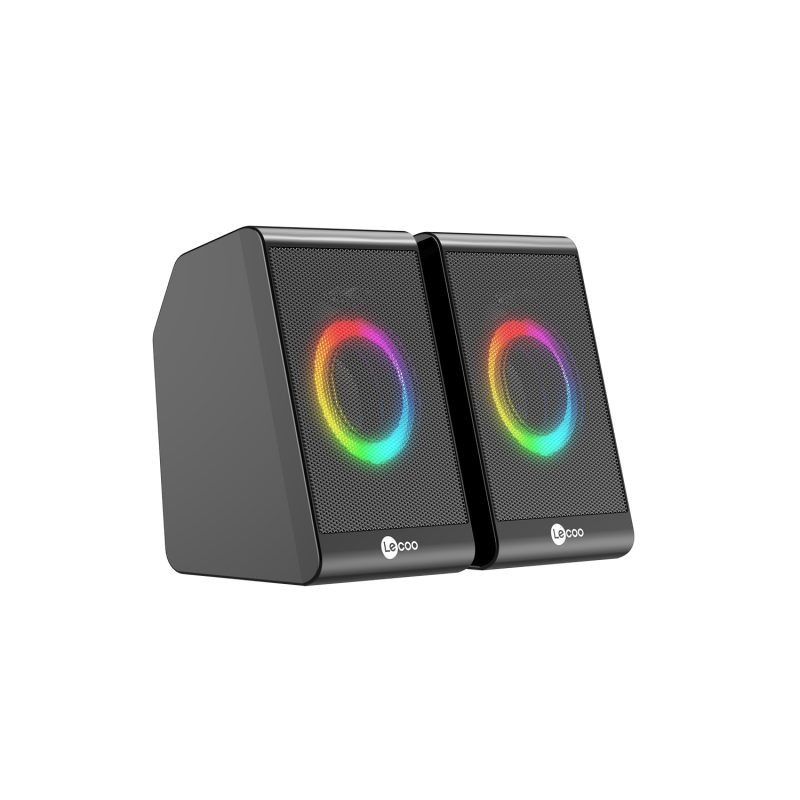 LENOVO DS100 LECOO 1+1 3W*2 RGB Aydnlatmal Usb Siyah Hoparlr