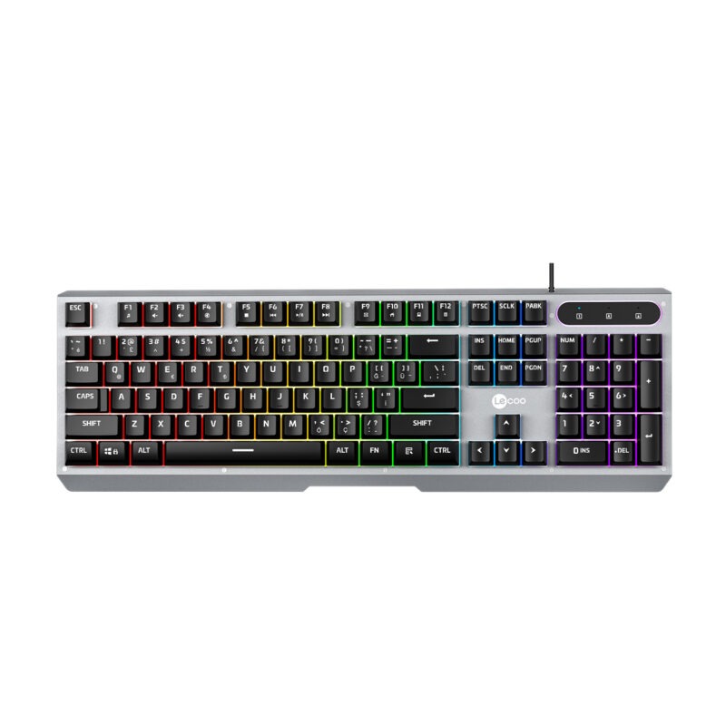 LENOVO LECOO KB121 Q TRK Usb+Makro Tulu Mekanik Hisli Rainbow Efektli Gaming Klavye