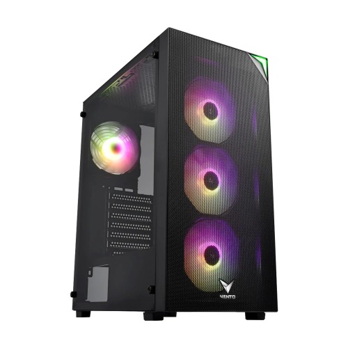 ASUS FSP / VENTO VG4200S 600W 80+ Mesh Panel  Tempered Caml SIYAH 4X12CM DUAL RGB FAN USB3.0 Atx Gaming Oyuncu Kasas