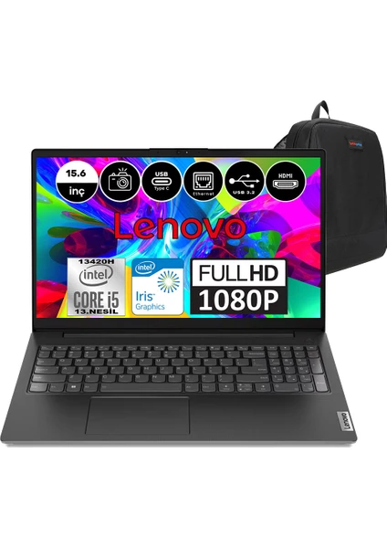 LENOVO V15 83A100A5TRW i5 13420H 16GB 512GB SSD 15.6 Full HD Win 11 Pro Dizst Bilgisayar