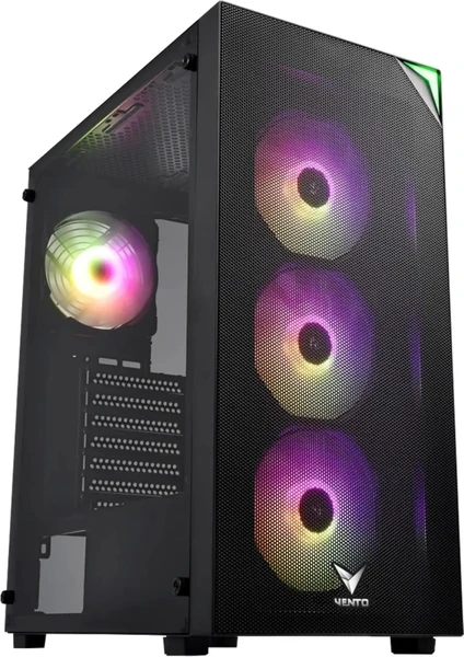 ASUS FSP / VENTO VG4200S 750w 80+ Mesh Panel  Tempered Caml SIYAH 4X12CM DUAL RGB FAN USB3.0 Atx Gaming Oyuncu Kasas