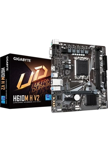 GIGABYTE INTEL H610M H DDR5 5600 (OC) VGA HDMI M.2 1700P USB 3.2 Gen1 (12-13-14. Nesil)