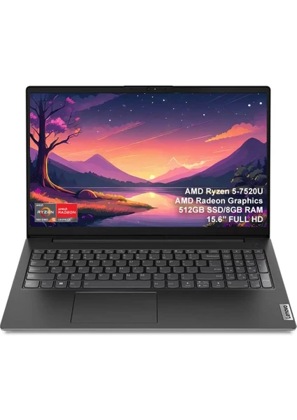 LENOVO V15 G4E1 82YU0124TX AMD Ryzen 5 7520U 8GB 512GB SSD 15.6 Full HD DOS Dizst Bilgisayar