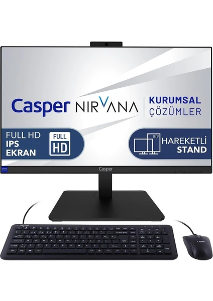 CASPER NIRVANA ONE A70.1270-BE00X-V 23.8 FHD i7 12700H 16GB 500GB M.2 SSD Dos ALL IN ONE BLGSAYAR