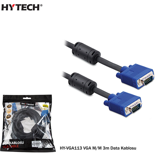 Hytech HY-VGA113 E/E ( 3 Metre ) VGA Grnt Kablosu