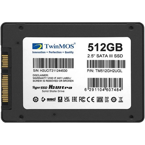 TwinMOS 2.5 512GB SATA3 580Mb-550Mb/s Ssd Disk TM512GH2UGL